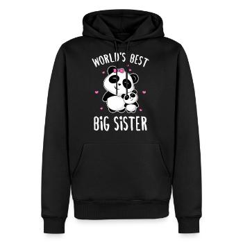 World s Best Big Sister Cute Pandas Panda Siblings - Men's Premium Hoodie - black - Front - Nico (187cm) & Julia (174cm)