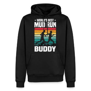 Mud racing - Men's Premium Hoodie - black - Front - Nico (187cm) & Julia (174cm)