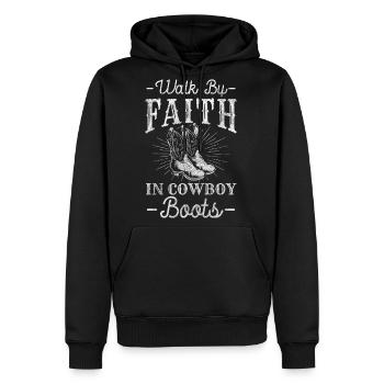 Western Rider Western Riding Brave - Men's Premium Hoodie - black - Front - Nico (187cm) & Julia (174cm)
