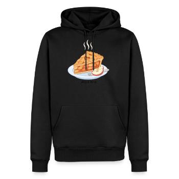 Cozy Apple Pie Slice - Men's Premium Hoodie - black - Front - Nico (187cm) & Julia (174cm)