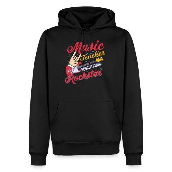 Music Teacher Educational Rockstar School Music Te - Men's Premium Hoodie - black - Front - Nico (187cm) & Julia (174cm)