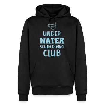Scuba Diver Gifts Under Water Scuba Diving Club - Men's Premium Hoodie - black - Front - Nico (187cm) & Julia (174cm)