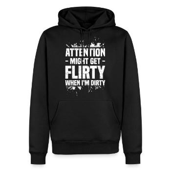 Mud Run - Men's Premium Hoodie - black - Front - Nico (187cm) & Julia (174cm)