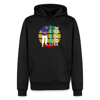 Tummy Ache Survivor - Men's Premium Hoodie - black - Front - Nico (187cm) & Julia (174cm)