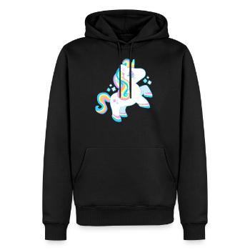 Lucky Charm Unicorn - Men's Premium Hoodie - black - Front - Nico (187cm) & Julia (174cm)