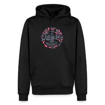 THE FUTURE IS BRIGHT - Men's Premium Hoodie - black - Front - Nico (187cm) & Julia (174cm)