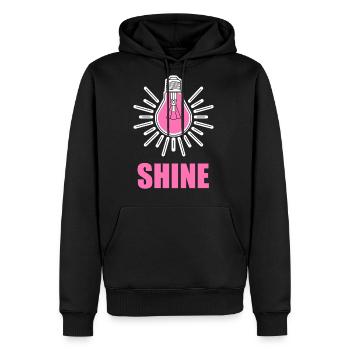 Shine Bright - Men's Premium Hoodie - black - Front - Nico (187cm) & Julia (174cm)