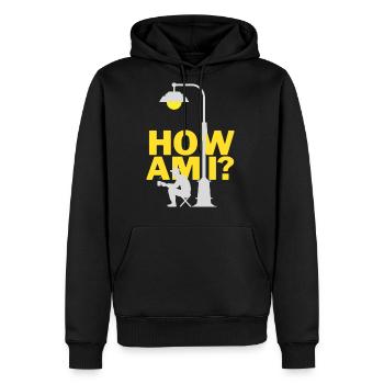 TIRED - Men's Premium Hoodie - black - Front - Nico (187cm) & Julia (174cm)