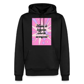 Blue Gradient Minimal Motivational Quotes Poster - Men's Premium Hoodie - black - Front - Nico (187cm) & Julia (174cm)