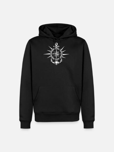 Anchor compass sham - Men's Premium Hoodie - black
