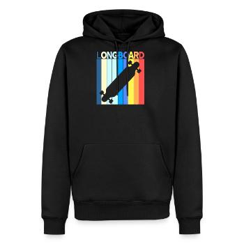 Longboard - Men's Premium Hoodie - black - Front - Nico (187cm) & Julia (174cm)