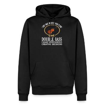 Double Bass - Men's Premium Hoodie - black - Front - Nico (187cm) & Julia (174cm)