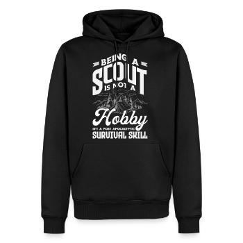 Being A Scout Hobby Survival Skill Scouting - Men's Premium Hoodie - black - Front - Nico (187cm) & Julia (174cm)