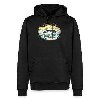 Overtime Spirit for Team - Men's Premium Hoodie - black - Front - Nico (187cm) & Julia (174cm)