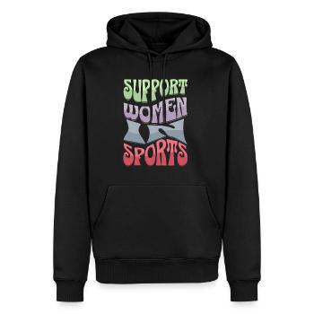 Support Women In Sports - Men's Premium Hoodie - black - Front - Nico (187cm) & Julia (174cm)