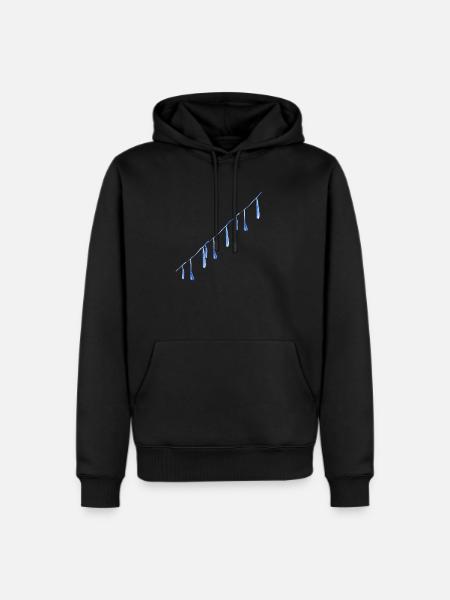 water drop line water - Men's Premium Hoodie - black