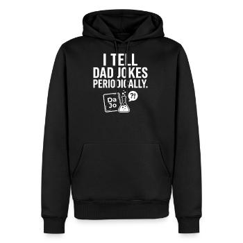 Dad Jokes Periodically Tee - Men's Premium Hoodie - black - Front - Nico (187cm) & Julia (174cm)