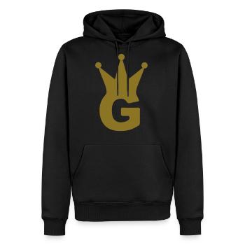 crown g w22 - Men's Premium Hoodie - black - Front - Nico (187cm) & Julia (174cm)