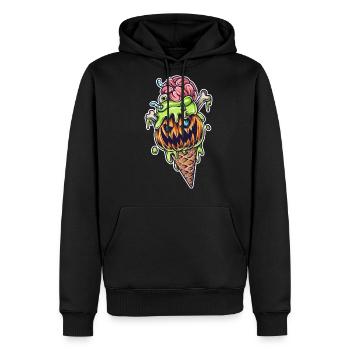Ice cream - Men's Premium Hoodie - black - Front - Nico (187cm) & Julia (174cm)
