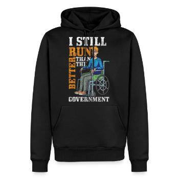 Disability Witty Paraplegia - Men's Premium Hoodie - black - Front - Nico (187cm) & Julia (174cm)