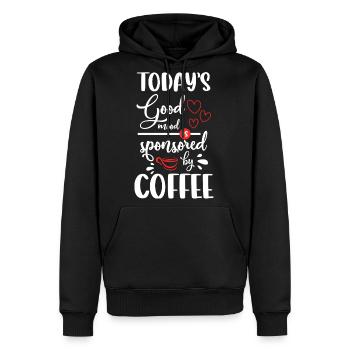 Coffee Milk Foam Bar - Men's Premium Hoodie - black - Front - Nico (187cm) & Julia (174cm)