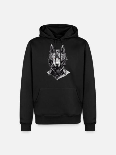 Android Wolf T-shirt - Men's Premium Hoodie - black