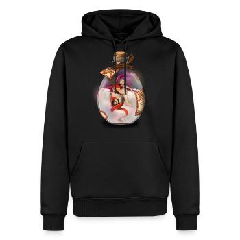 Anime Girl in Sake - Men's Premium Hoodie - black - Front - Nico (187cm) & Julia (174cm)