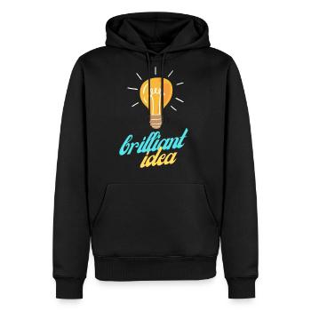 brilliant idea - Men's Premium Hoodie - black - Front - Nico (187cm) & Julia (174cm)