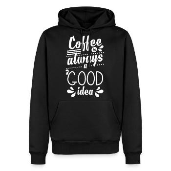 Coffee Bartender Portafilter - Men's Premium Hoodie - black - Front - Nico (187cm) & Julia (174cm)
