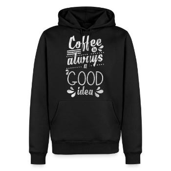 Bartender Coffee Drinker Milk Coffee Lover - Men's Premium Hoodie - black - Front - Nico (187cm) & Julia (174cm)
