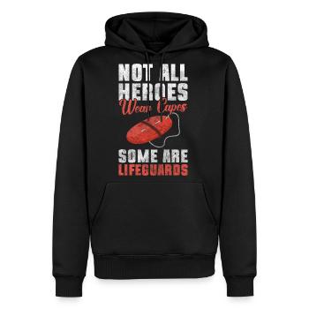 Lifeguard Sea Rescue Lifeguard - Men's Premium Hoodie - black - Front - Nico (187cm) & Julia (174cm)