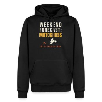 Weekend Forecast Motocross Chance Of Mud - Men's Premium Hoodie - black - Front - Nico (187cm) & Julia (174cm)