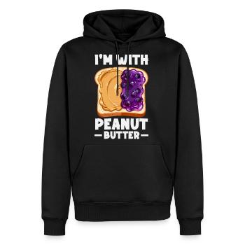 Cute Peanut Butter and Jelly Matching Friend - Men's Premium Hoodie - black - Front - Nico (187cm) & Julia (174cm)