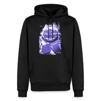 Donatello Glitch Teenage - Men's Premium Hoodie - black - Front - Nico (187cm) & Julia (174cm)