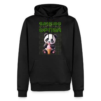 Bamboo is not the only option - Men's Premium Hoodie - black - Front - Nico (187cm) & Julia (174cm)