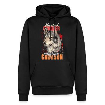 Crimson Howl Conqueror - Men's Premium Hoodie - black - Front - Nico (187cm) & Julia (174cm)