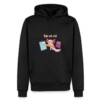 Taxolotl Pun Design for Axolotl Lovers - Men's Premium Hoodie - black - Front - Nico (187cm) & Julia (174cm)