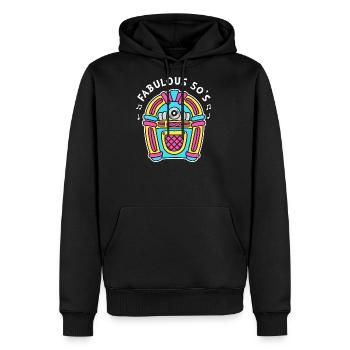 Jukebox 50s Sock Hop Dancer - Men's Premium Hoodie - black - Front - Nico (187cm) & Julia (174cm)