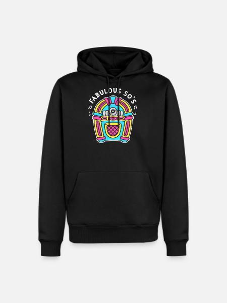 Jukebox 50s Sock Hop Dancer - Men's Premium Hoodie - black