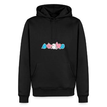 Trans Flag Bird Design for proud Trans People - Men's Premium Hoodie - black - Front - Nico (187cm) & Julia (174cm)
