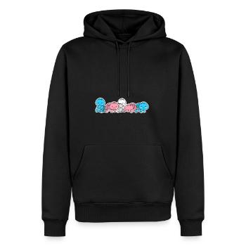 Trans Flag Turtle Design for proud Trans People - Men's Premium Hoodie - black - Front - Nico (187cm) & Julia (174cm)