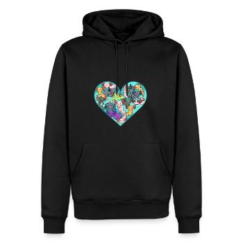 All Kinds of Axolotls Design for Axolotl Lovers - Men's Premium Hoodie - black - Front - Nico (187cm) & Julia (174cm)