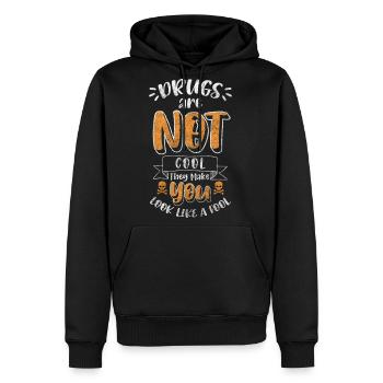Drugs Motivation Restart - Men's Premium Hoodie - black - Front - Nico (187cm) & Julia (174cm)