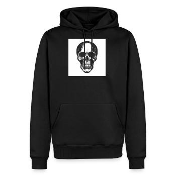 Skull Line Art Contrast Tee - Men's Premium Hoodie - black - Front - Nico (187cm) & Julia (174cm)