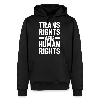 Trans Rights Are Human Rights - Men's Premium Hoodie - black - Front - Nico (187cm) & Julia (174cm)