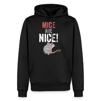 Cute Mouse Mice Are Nice Mouse Graphic Funny Mouse - Men's Premium Hoodie - black - Front - Nico (187cm) & Julia (174cm)