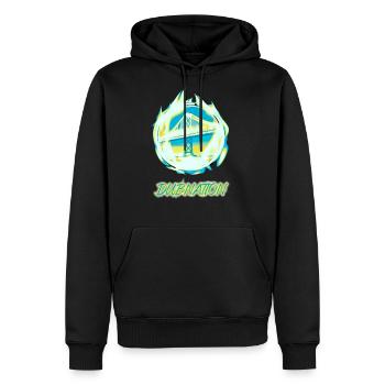 City Dubs - Men's Premium Hoodie - black - Front - Nico (187cm) & Julia (174cm)