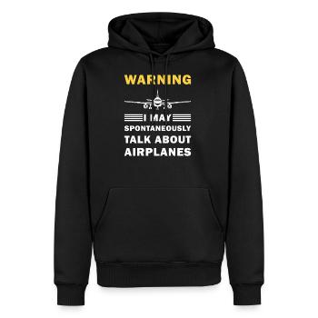 Aviation Airplane Funny Pilot - Men's Premium Hoodie - black - Front - Nico (187cm) & Julia (174cm)