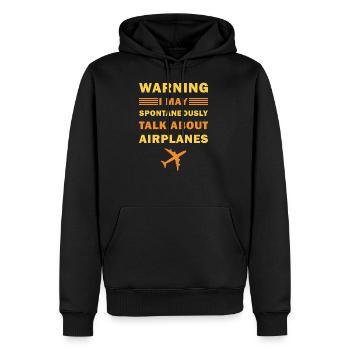 Aviation Airplane Funny Pilot - Men's Premium Hoodie - black - Front - Nico (187cm) & Julia (174cm)