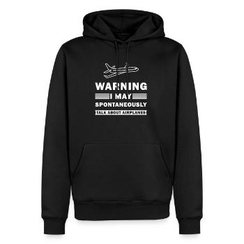Aviation Airplane Funny Pilot - Men's Premium Hoodie - black - Front - Nico (187cm) & Julia (174cm)